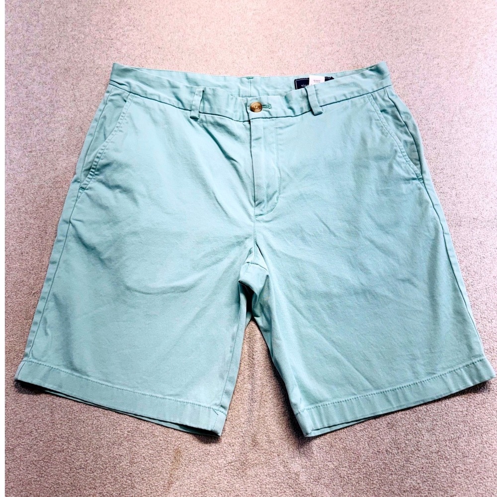 Vineyard Vines Breaker Shorts Mens 33 Seafoam Green Classic Fit Chino Preppy
